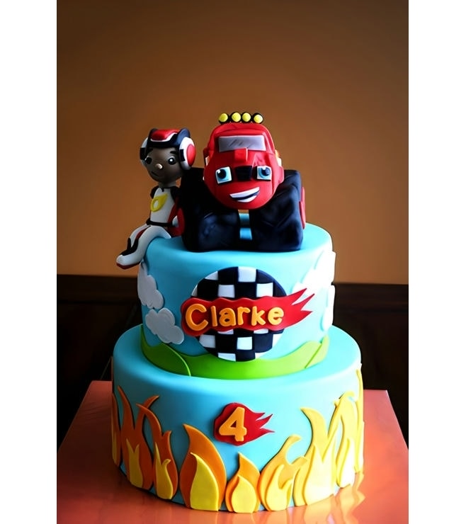 Blaze & AJ Tiered Cake, Truck  Cakes