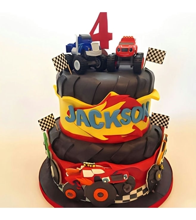 Monster Machines Tiered Monster Cake, Truck  Cakes
