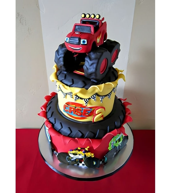 Blaze & Friends Tiered Cake