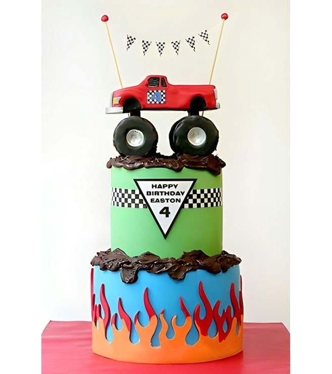 Monster Truck Birthday Cake