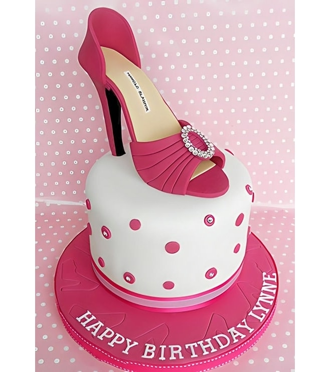 Pink Manolo Blahnik Shoe Cake, Shoe Cakes