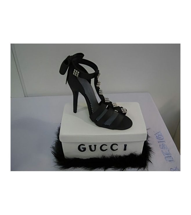 Black Gucci Party Shoe Cake