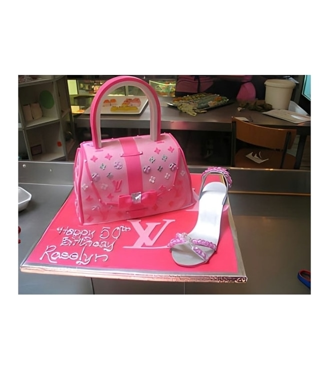 Louis Vuitton Shoe & Bag Cake, Shoe Cakes