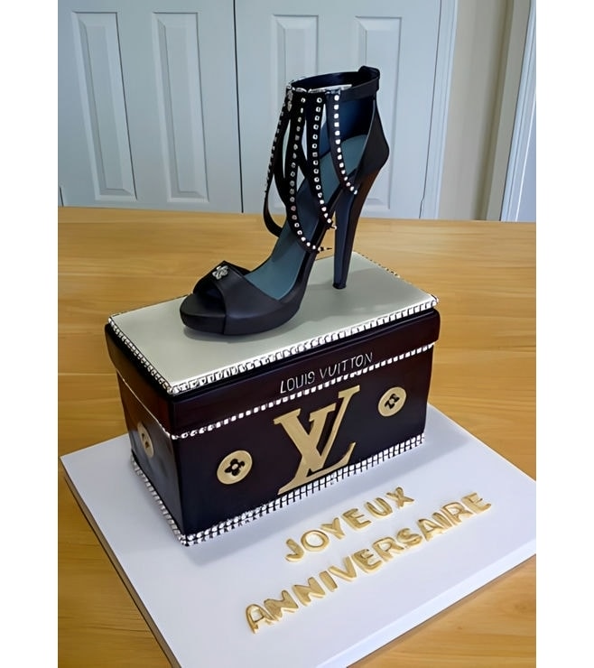 Louis Vuitton Black Shoe Cake
