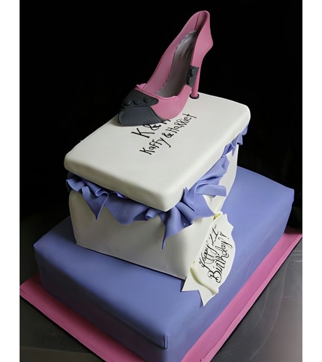 Stacked Shoe Box Cake 1