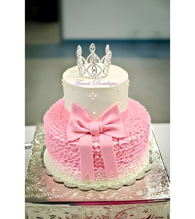 Tiara and Ruffles Princess Cake 3, Crown Cakes