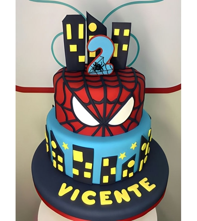 Spiderman Tiered Cake, Spiderman Cakes