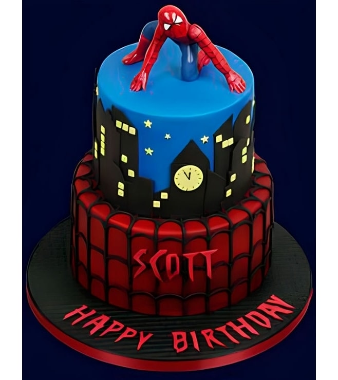 Power Up Spiderman Cake, Spiderman Cakes
