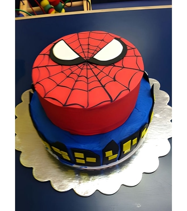 Ultimate Spiderman Tiered Cake