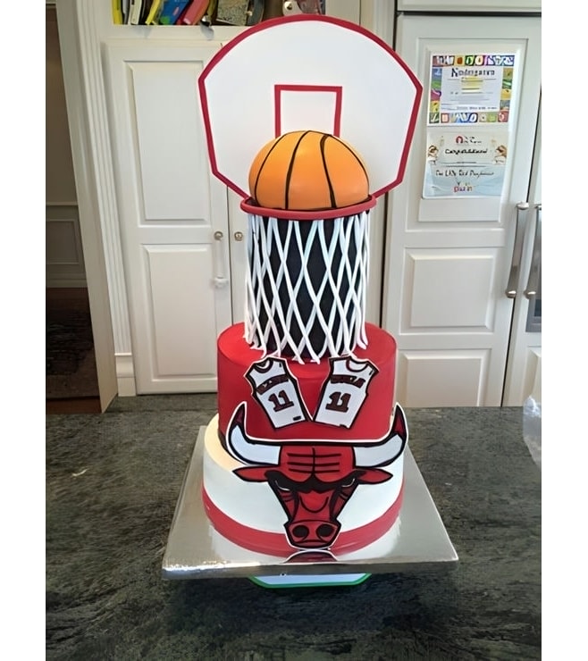 Chicago Bulls Jump Shot Tiered Cake