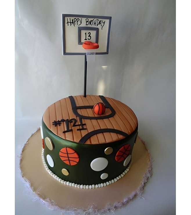 Half Court Birthday Cake