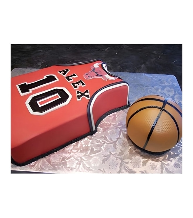 Personal Chicago Bulls Jersey Cake, Basketball Cakes