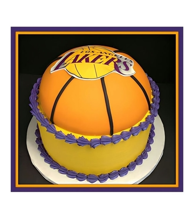 Lakers Basketball Cake, Basketball Cakes