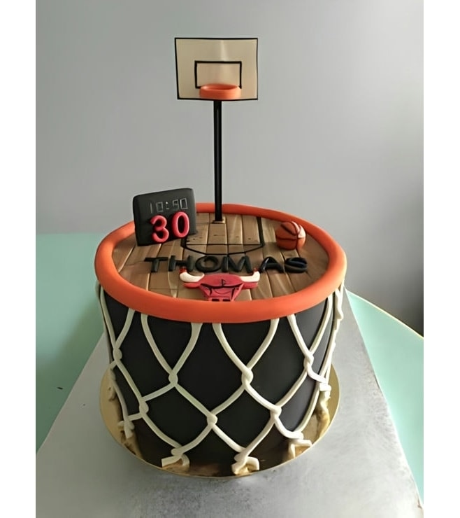 Chicago Bulls 3 Point Line Cake