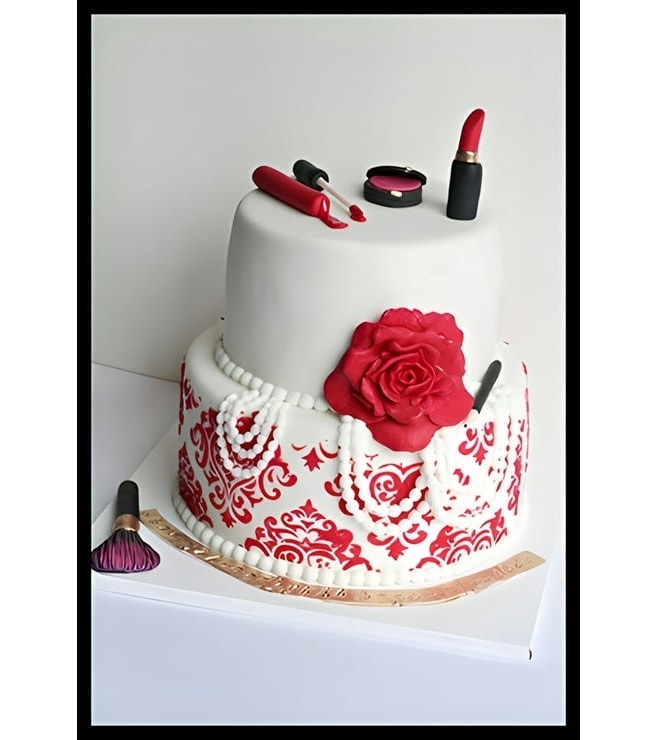 Makeup & Beauty 2 Tiered Cake, Cakes