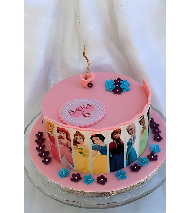 Disney Princesses Pink Cake