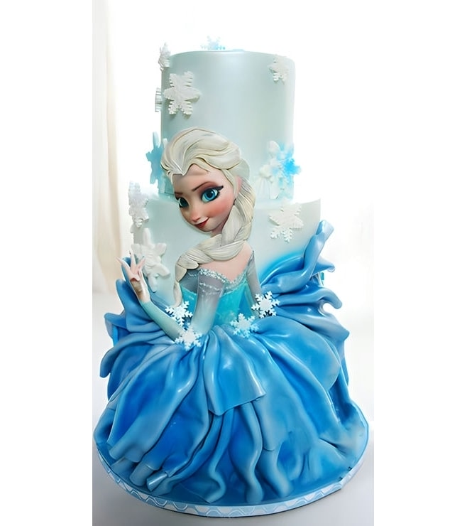 Queen Elsa Themed Cake 3, Frozen Cakes