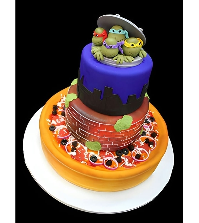 Say Yes To Pizza Ninja Turtle Cake, Ninja Turtle Cakes