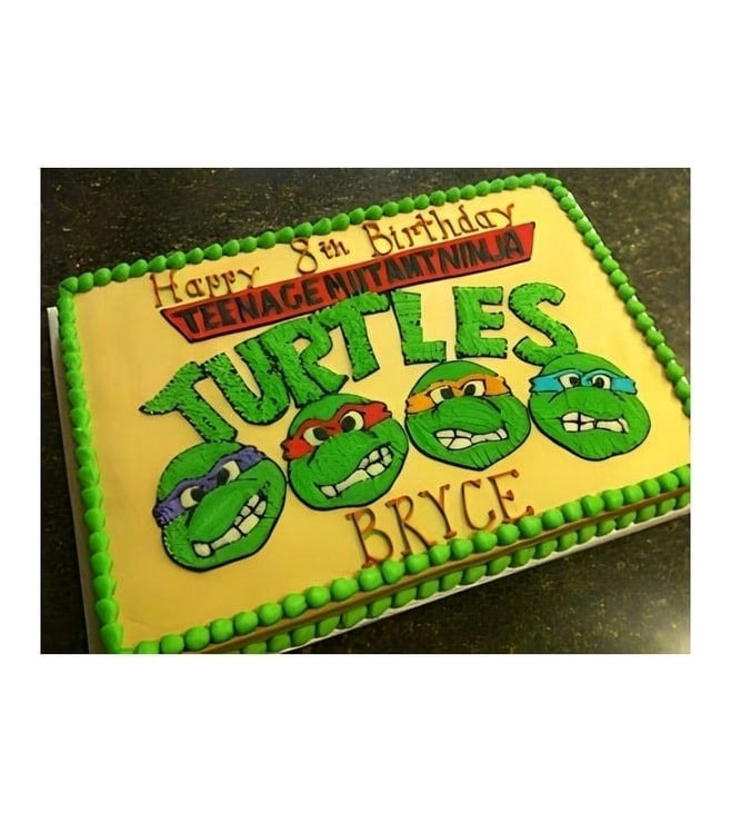 Ninja Turtle Sheet Cake, Ninja Turtle Cakes