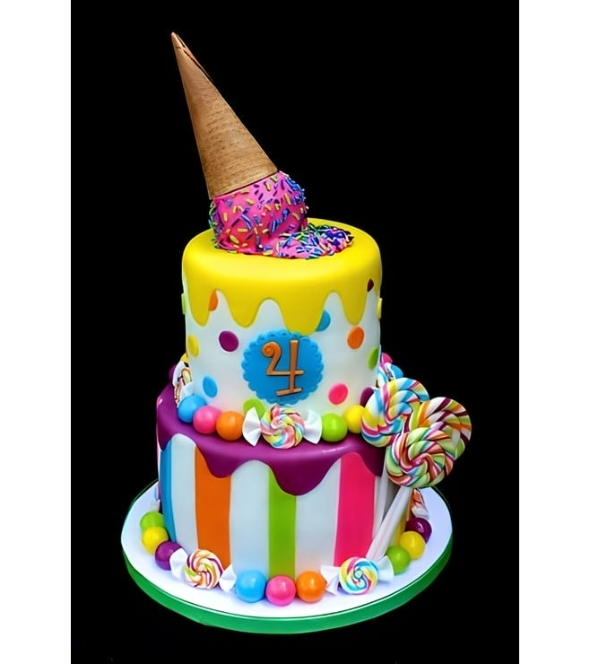 Lollipops & Ice Cream Candyland Cake 1