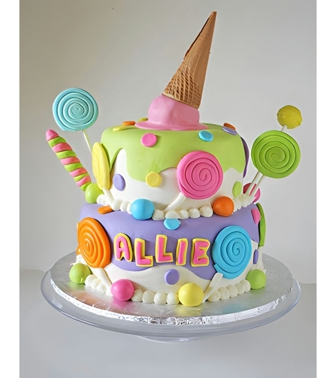 Lollipops & Ice Cream Candyland Cake 2