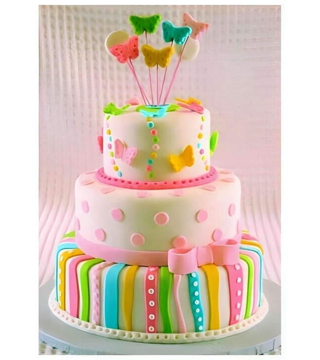 Butterflies & Candies Cake