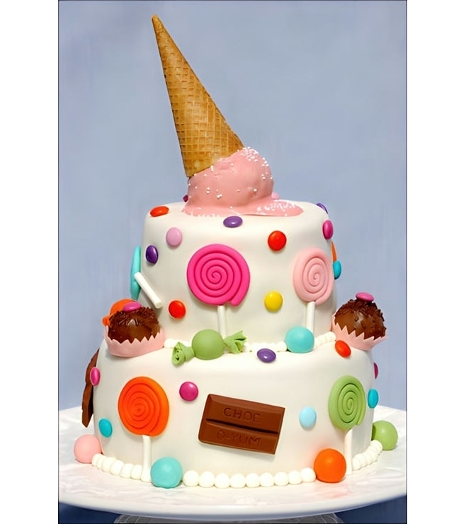 Lollipops & Ice Cream Candyland Cake 3