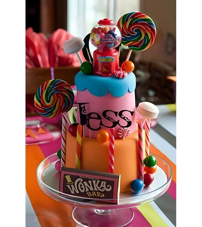 Willy Wonka Candy Birthday Cake 1, Candy Cakes