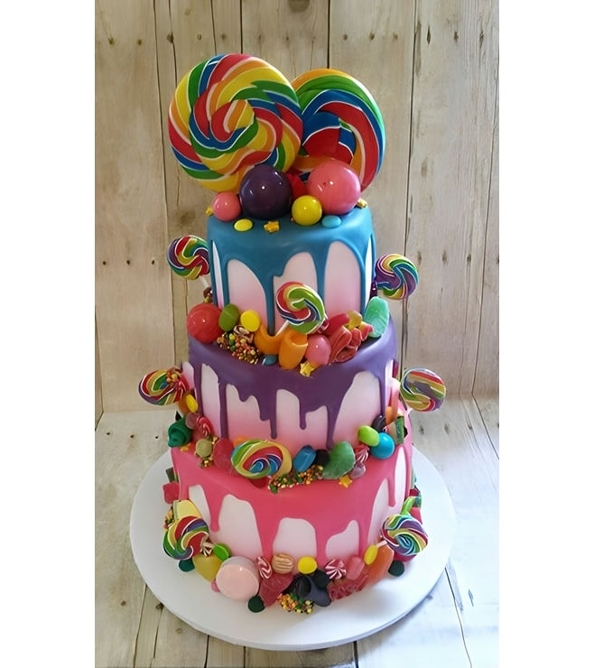 Willy Wonka Candy Birthday Cake 2, Candy Cakes