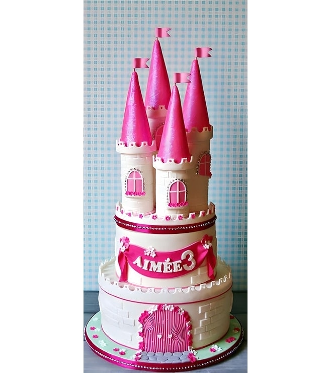 Pink Wonderland Castle Tiered Cake 3