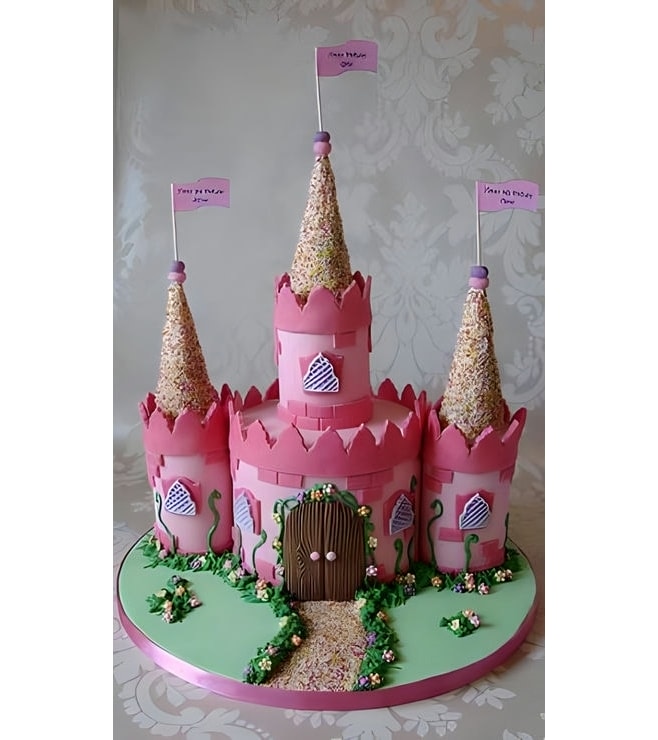 Pink Wonderland Castle  Cake 4