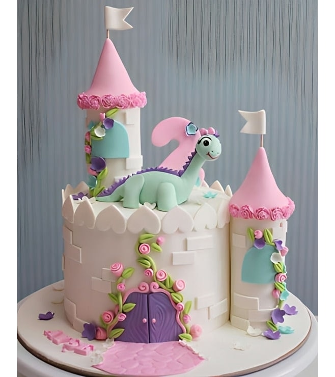 Dinosaur Castle cake