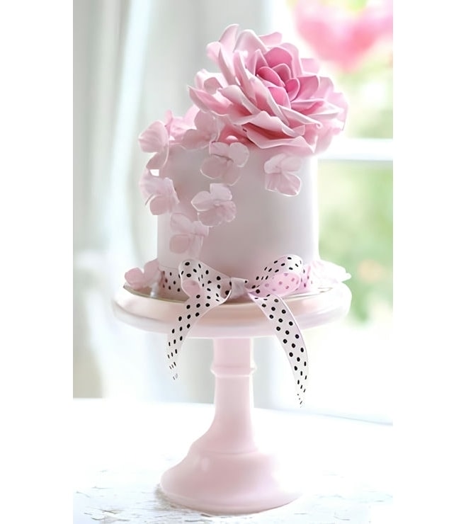Dainty Pink Flower Cake
