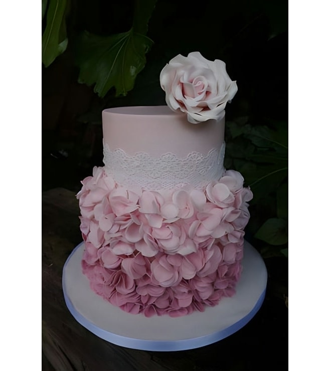 Pink Petals & Lace Cake, Pink Cakes