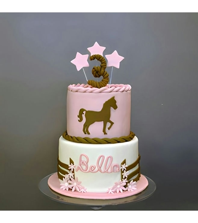 My Pony Pink & Brown Cake