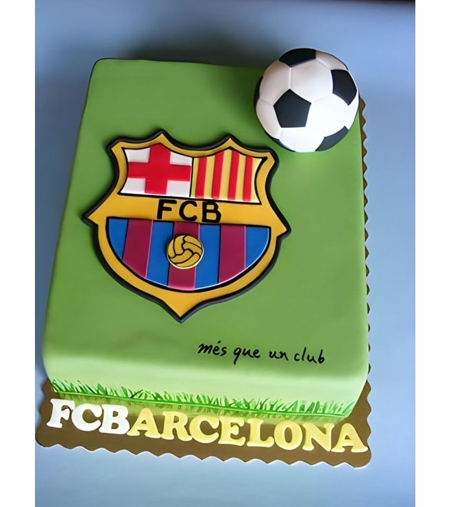 Barcelona FC Pitch & Ball Cake