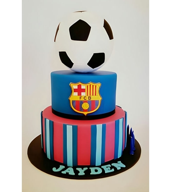 Barcelona FC Tiered Football Cake 1, Barcelona Cakes