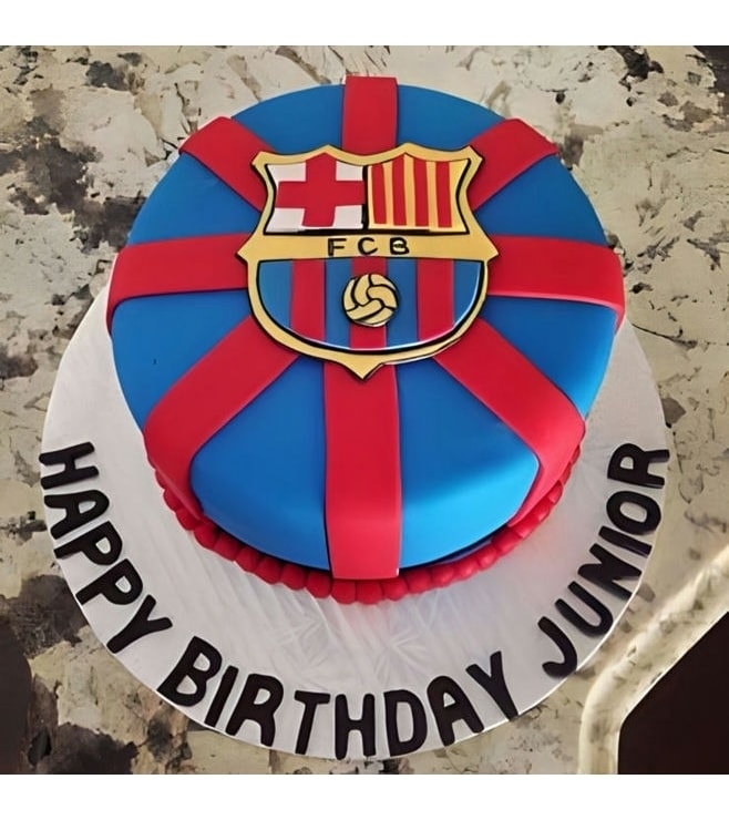 Barcelona Insignia  Stripe Cake, Sports