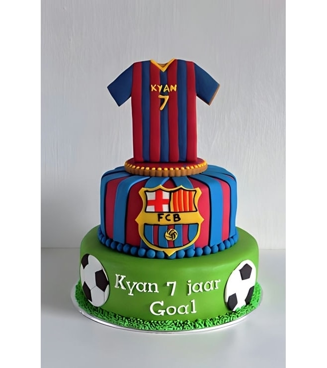 And He Scores! Barcelona Jersey Cake