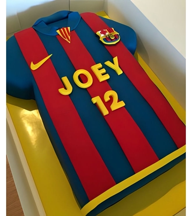 Dreamteam Barca Jersey Cake, Barcelona Cakes