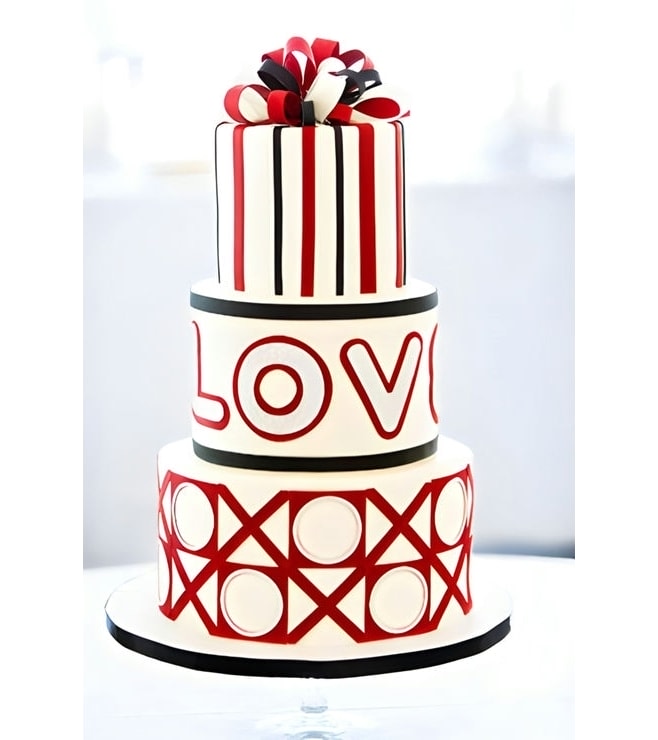 XOXO 3 Tiered Cake