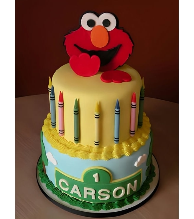 Elmo Crayon Playtime Cake 2