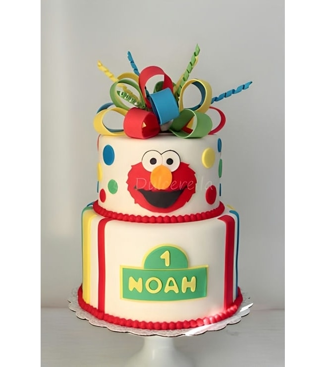 Elmo Tiered Birthday Cake