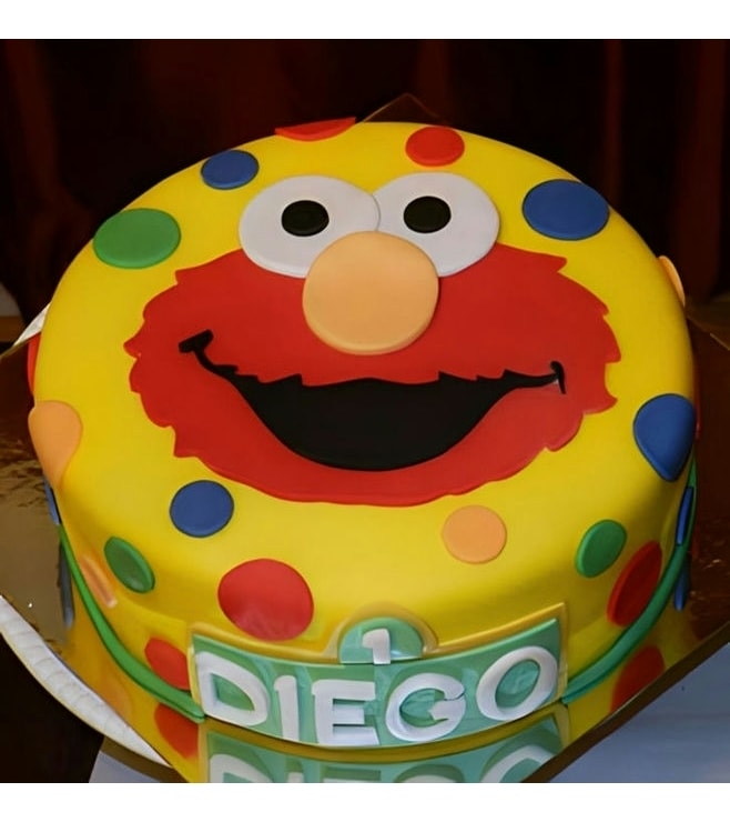 Elmo Polka Dot Cake