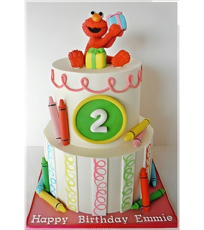 Elmo Crayon Playtime Cake 1