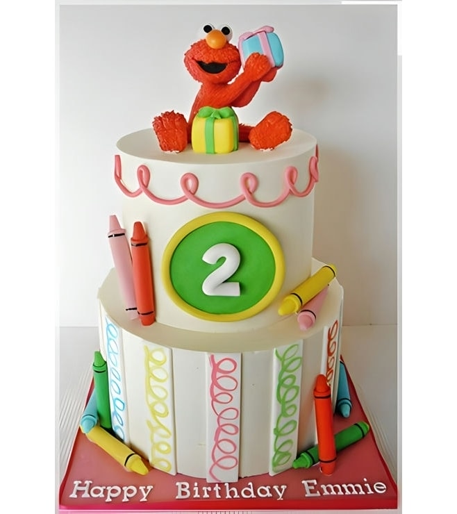 Elmo Crayon Playtime Cake 1, Elmo Cakes