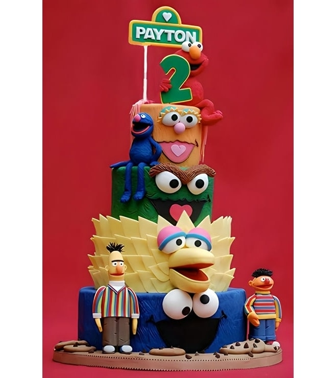 Sunny Day in Sesame Street Cake 1, Elmo Cakes