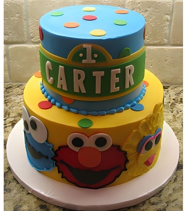 Sesame Steet Birthday Cake 1, Elmo Cakes