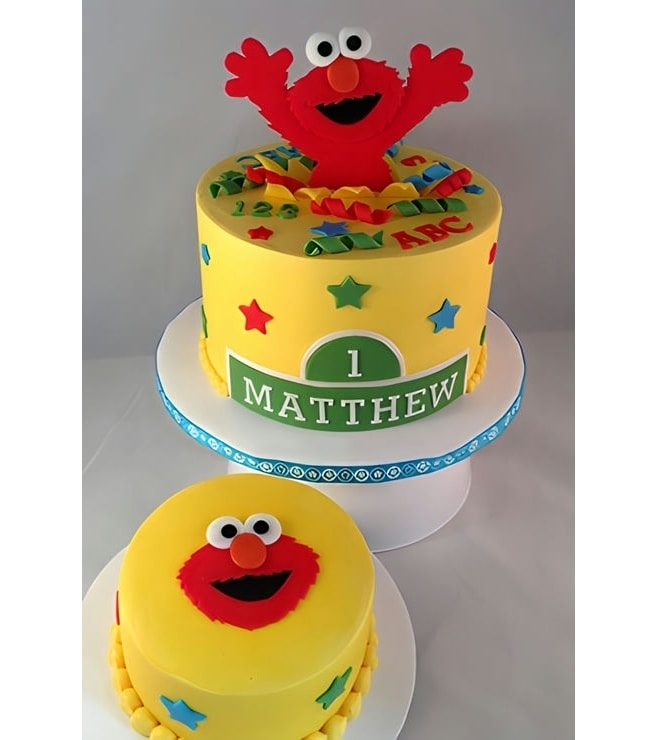 Elmo's Surprise Cake 1, Elmo Cakes