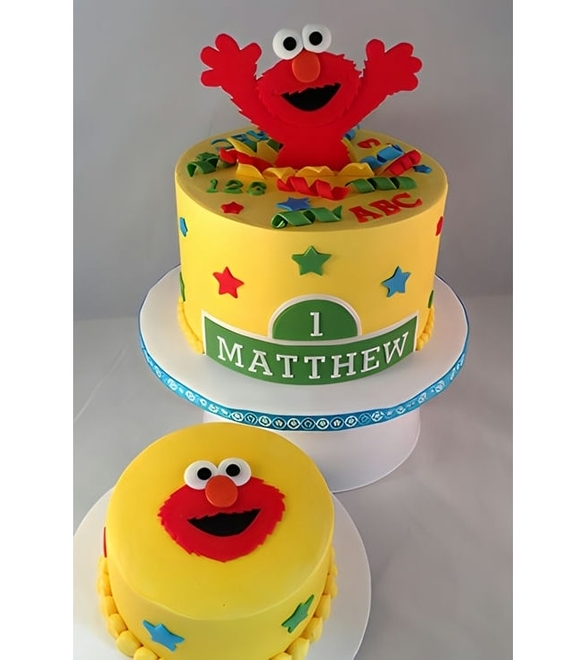 Elmo's Surprise Cake 1